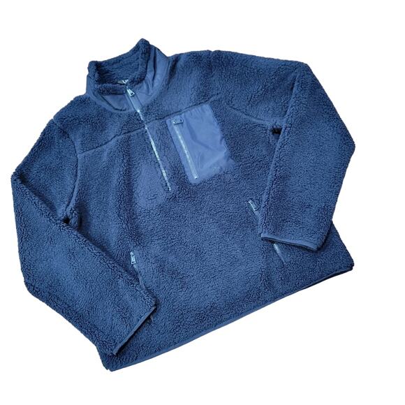Ralph Lauren Black Label Tops - Lauren Ralph Lauren Faux Sherpa Half Zip Teddy Fleece Pullover